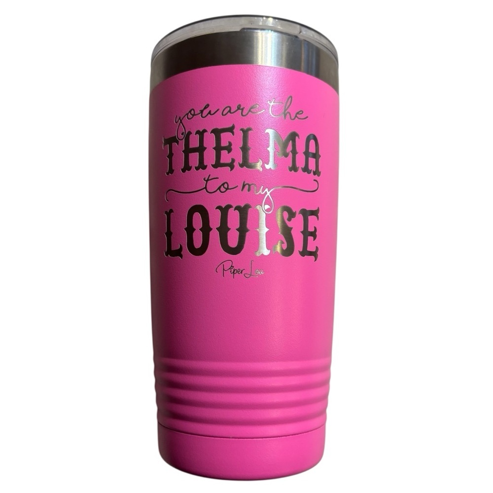 Thelma & Louise Travel Tumbler 20 oz Pink Silver Stainless Steel Polar Camel